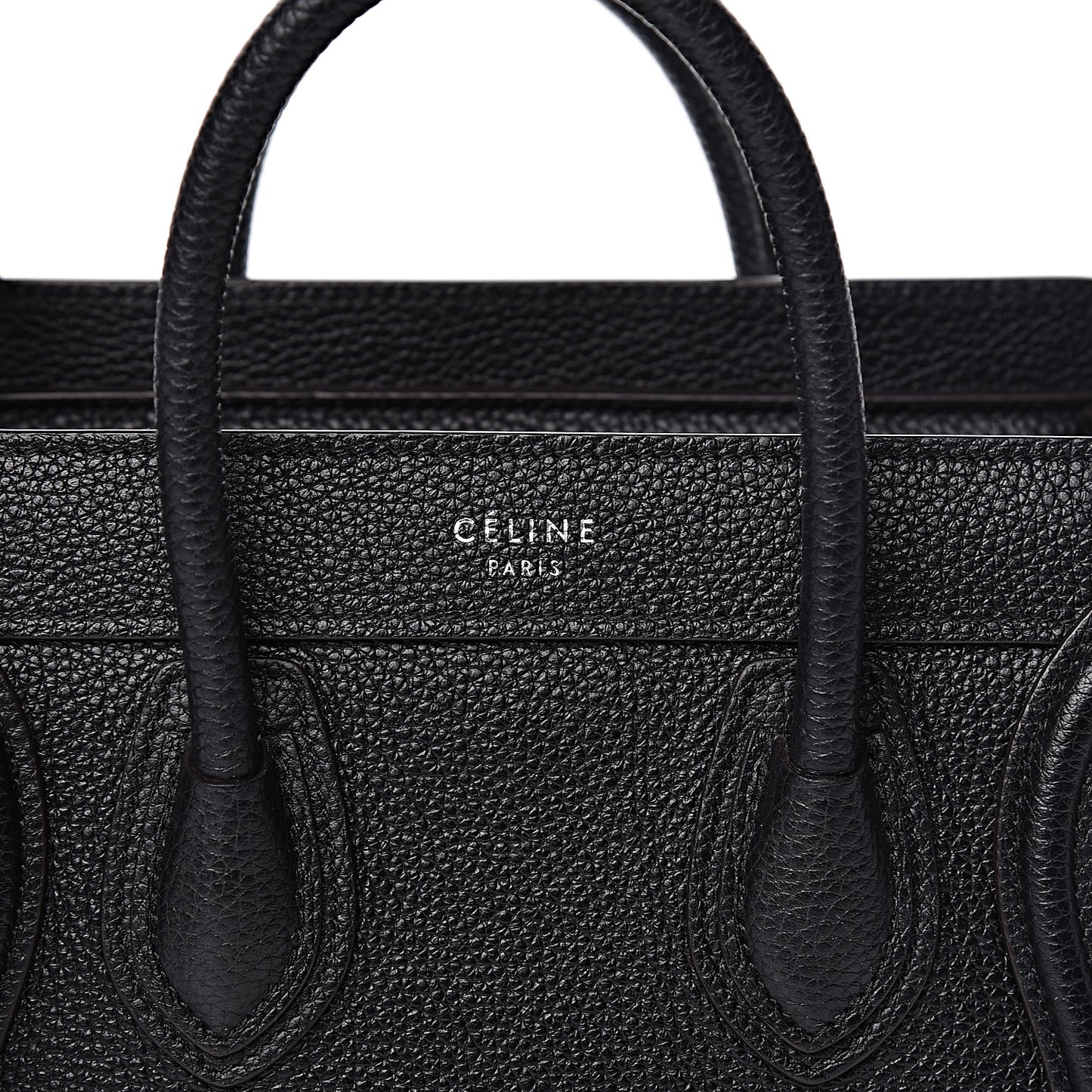 Drummed Calfskin Nano Luggage Black