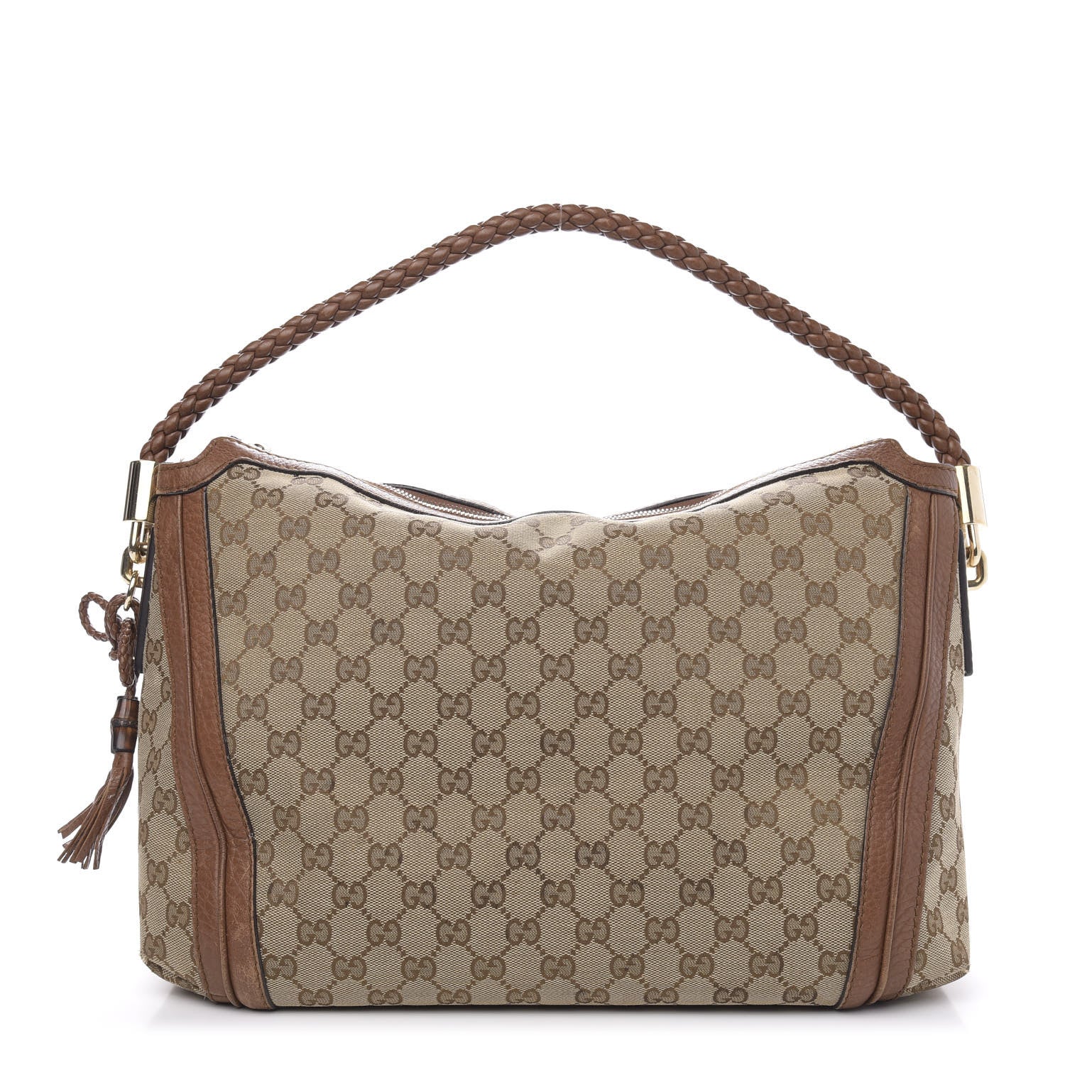 Gucci Monogram Cellarius Calfskin Medium Bella Hobo Beige Ebony Cuir 1 of 15
