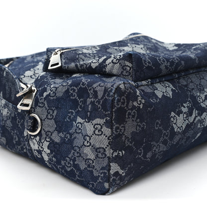 Gucci Denim Monogram Camouflage Large Backpack Blue 9 of 10