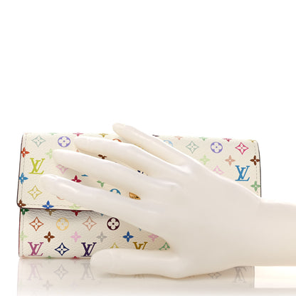 Louis Vuitton Monogram Multicolor Sarah Wallet White Figue 2 of 7