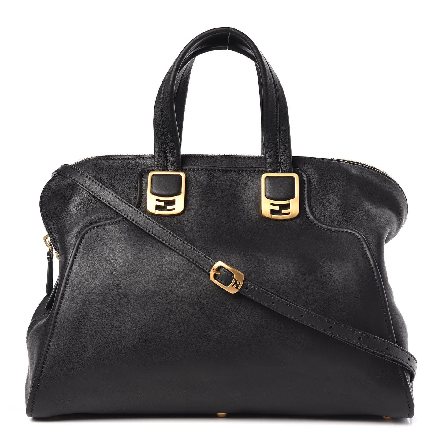 Vitello Dolce Marmol Large Chameleon Tote Black