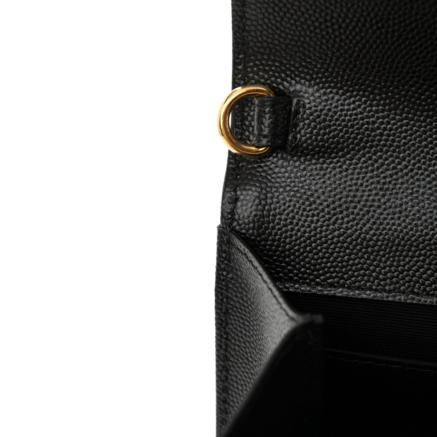 Grain De Poudre Textured Mixed Matelasse Triquilt Monogram Clutch Black