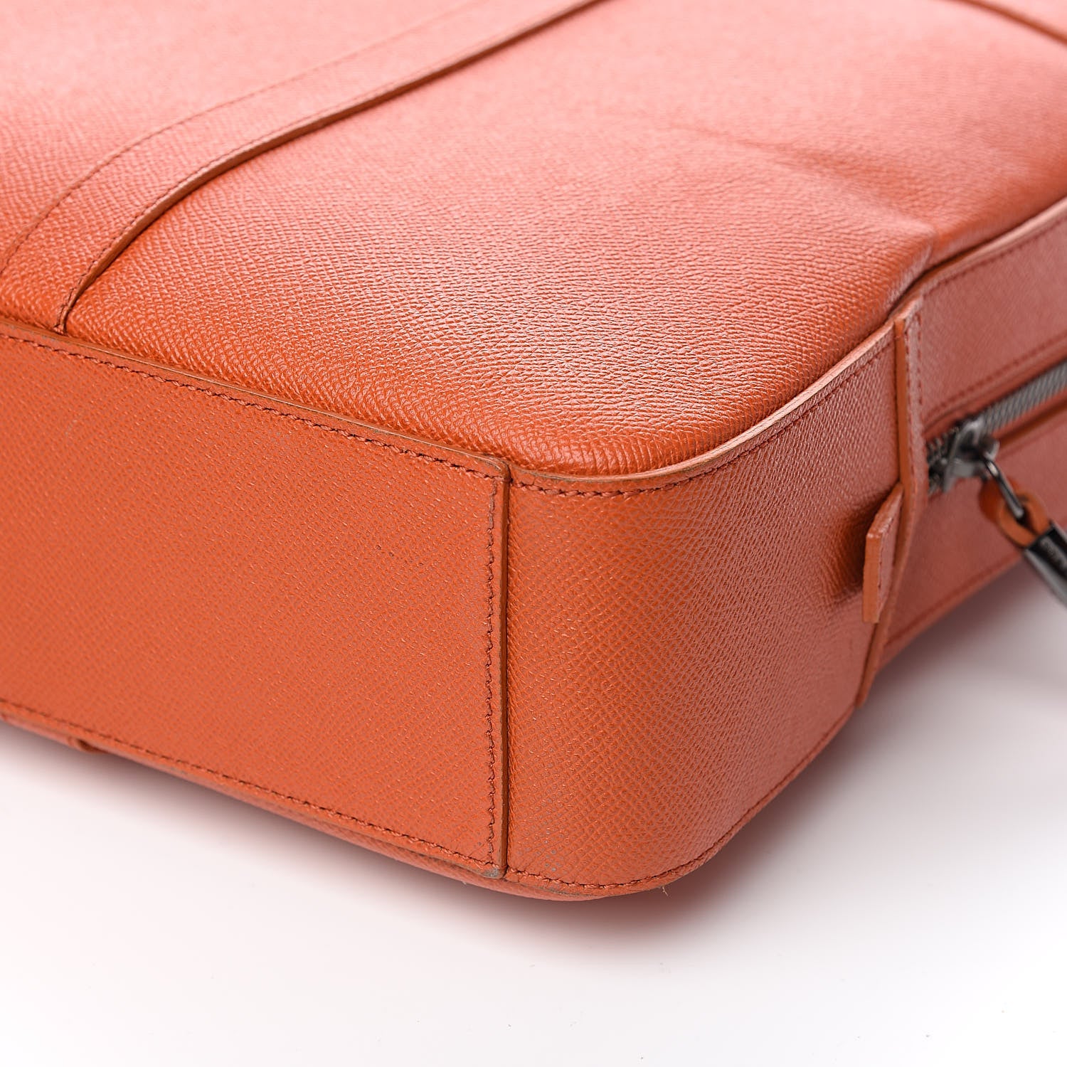 Burberry Textured Calfskin Briefcase Orange 8 of 9