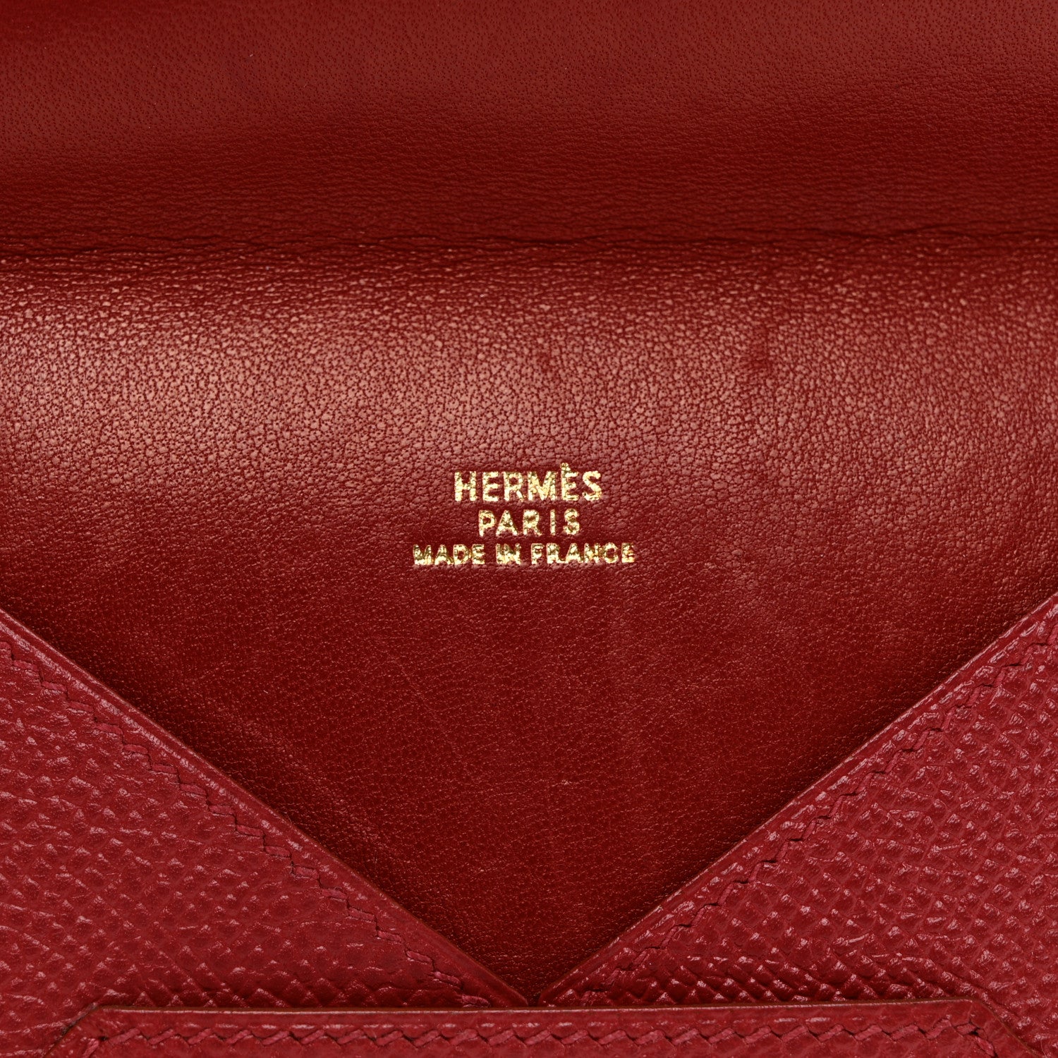Hermes Epsom Large Envelope Clutch Rouge Garance 5 of 6