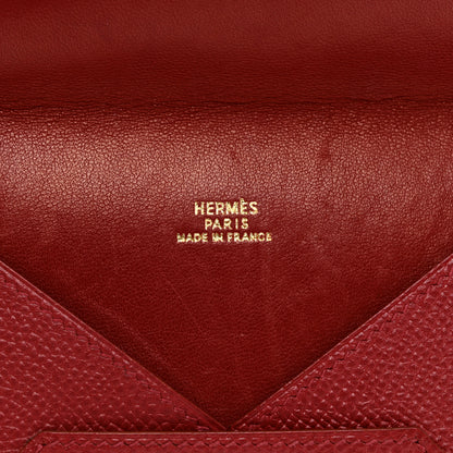 Hermes Epsom Large Envelope Clutch Rouge Garance 5 of 6