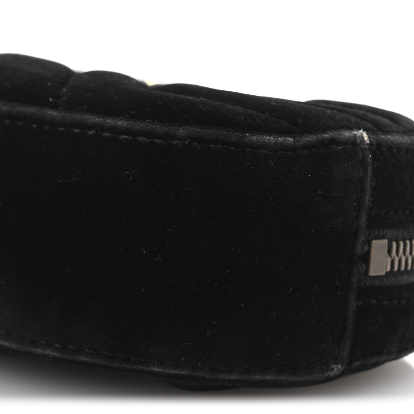 Velvet Matelasse GG Marmont Belt Bag Black