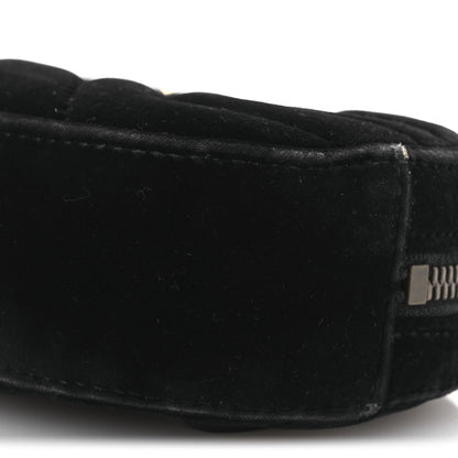 Gucci Velvet Matelasse GG Marmont Belt Bag Black 10 of 15