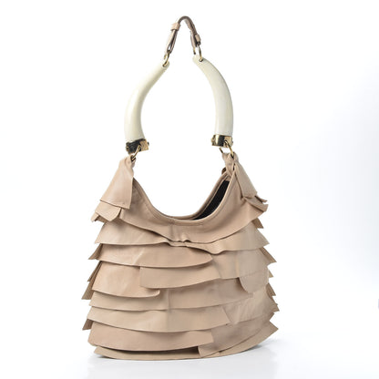 Saint Laurent Chevre Ruffle Saint Tropez Beige 2 of 12