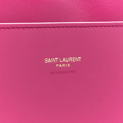 Saint Laurent Smooth Calfskin Suede Medium Reversible Monogram Kate Satchel Rose Rubis 12 of 18