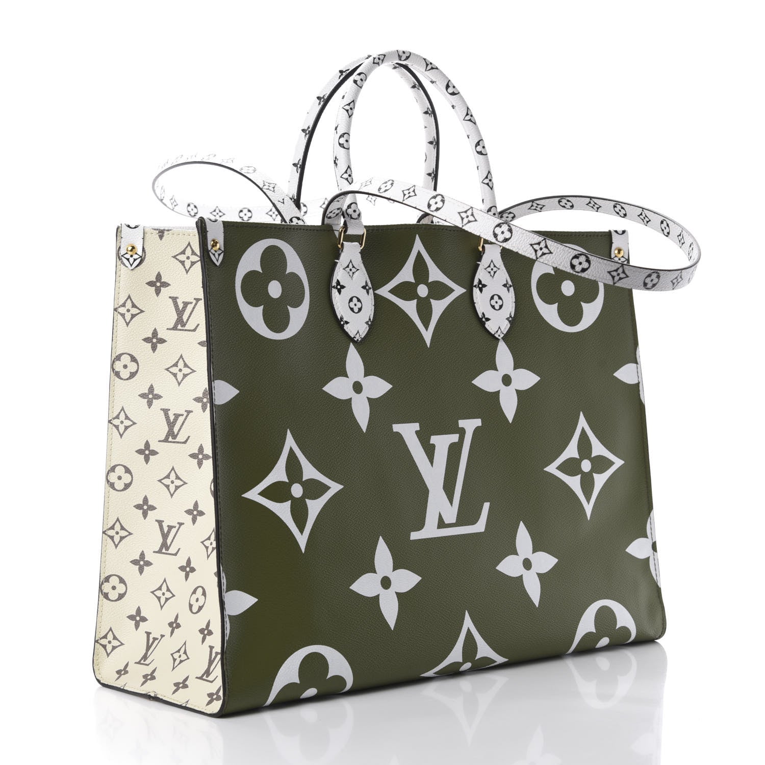 Louis Vuitton Monogram Giant Onthego GM Kaki Beige 3 of 11