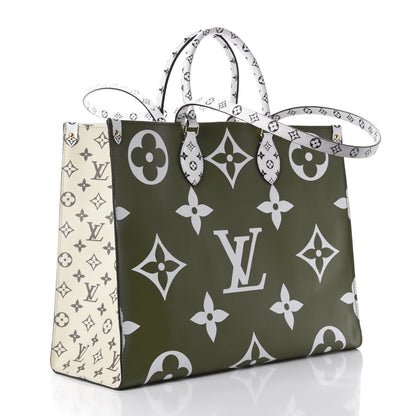 Louis Vuitton Monogram Giant Onthego GM Kaki Beige 3 of 11