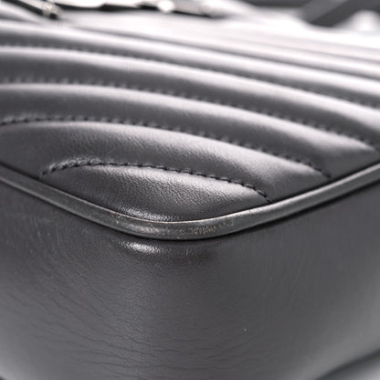 Saint Laurent Calfskin Matelasse Monogram Lou Camera Bag Grey Kaki 9 of 20
