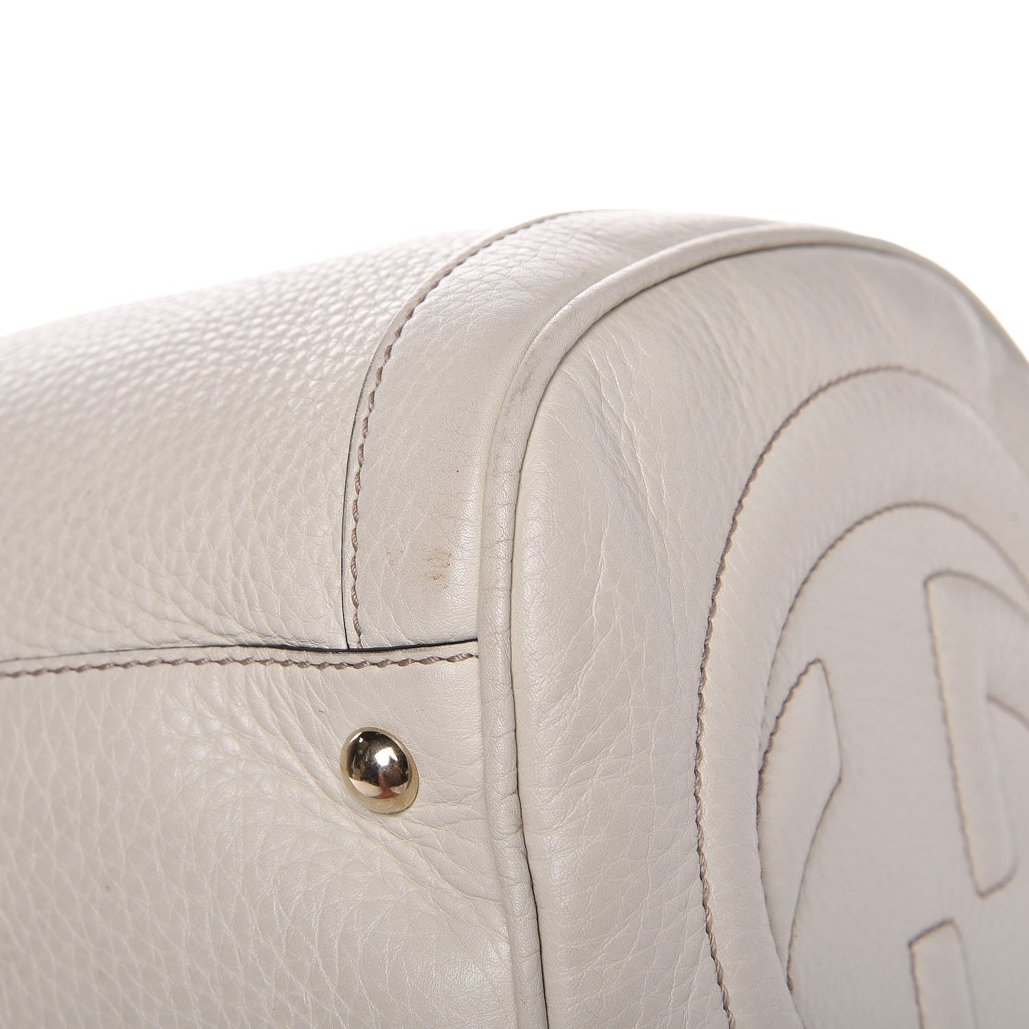 Gucci Pebbled Calfskin Medium Soho Boston Off White 15 of 21
