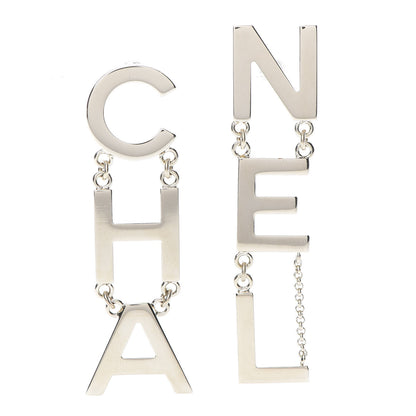 Chanel Metal Cha-Nel Logo Drop Earrings Gold 1 of 5