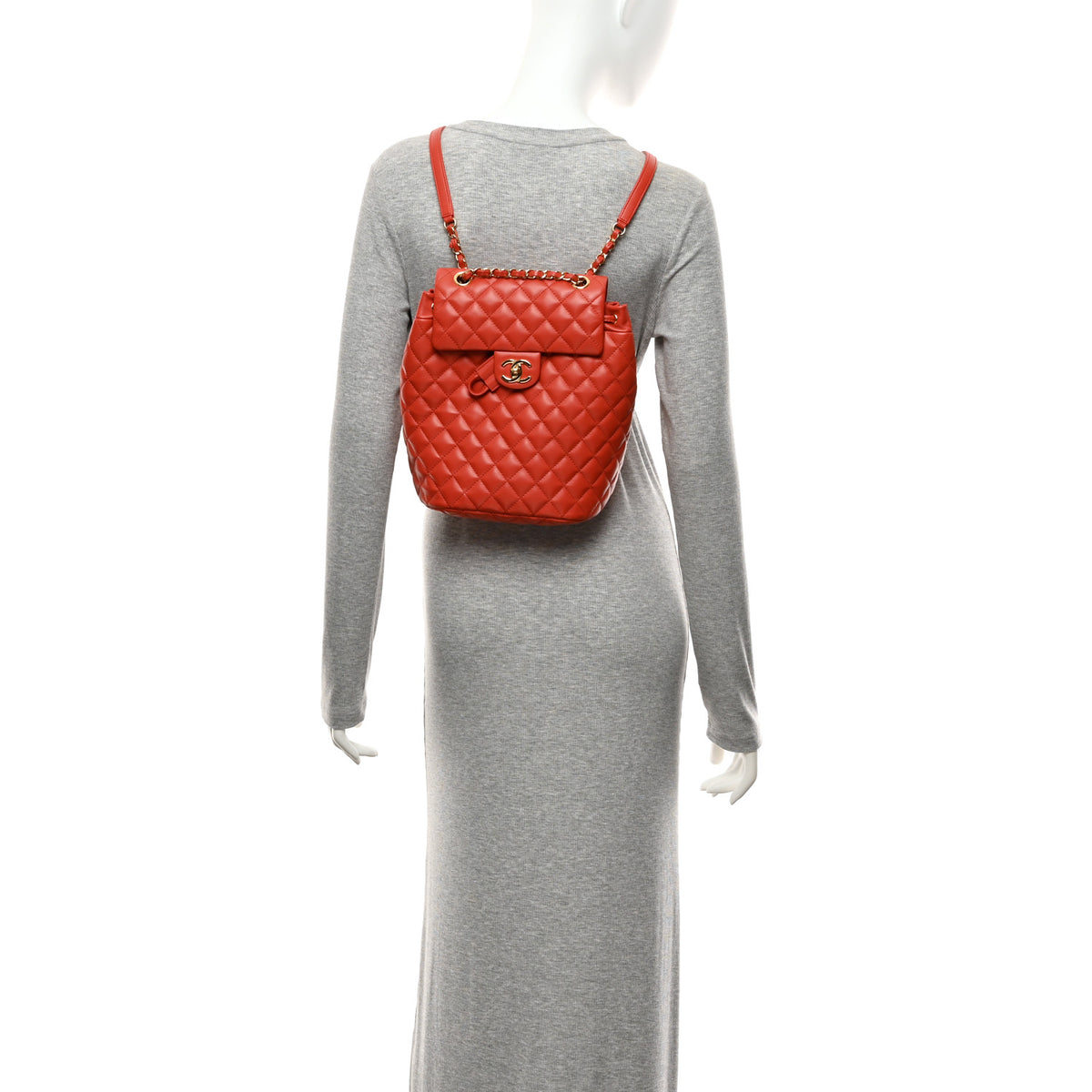 Chanel Lambskin Quilted Small Urban Spirit Backpack Red 2 of 10