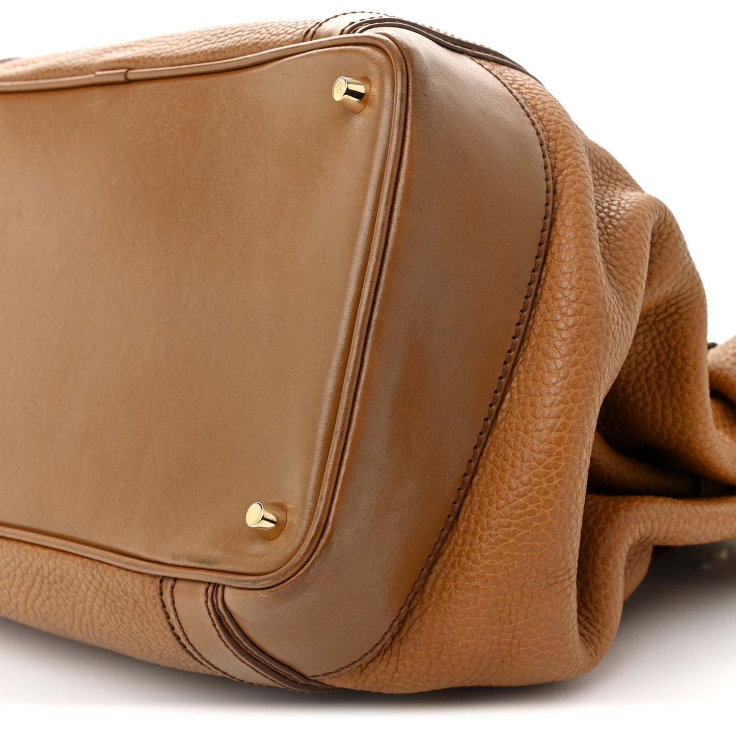 Grainy Calfskin Medium Golderton Tote Brown
