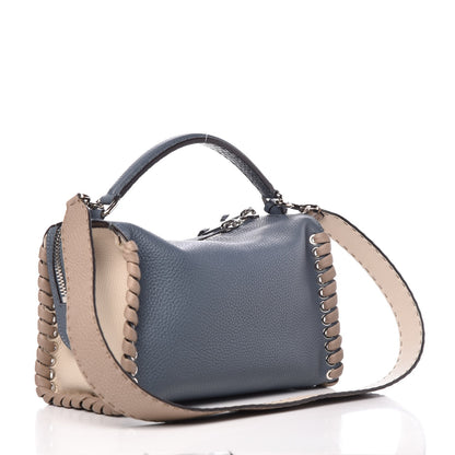 Fendi Cuoio Romano Selleria Vitello Dolce Lace Up Lei Boston Tote Tempesta Latte Corda 3 of 7