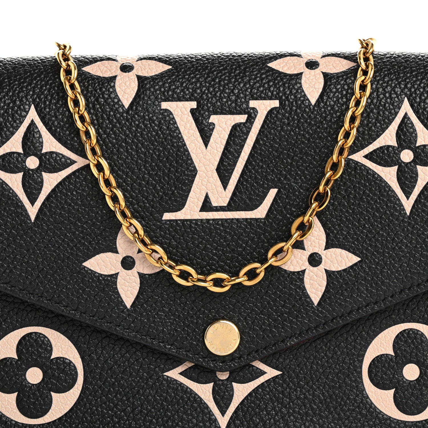 Louis Vuitton Empreinte Monogram Giant Felicie Pochette Black Beige 7 of 14
