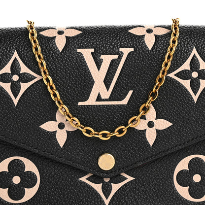 Louis Vuitton Empreinte Monogram Giant Felicie Pochette Black Beige 7 of 14