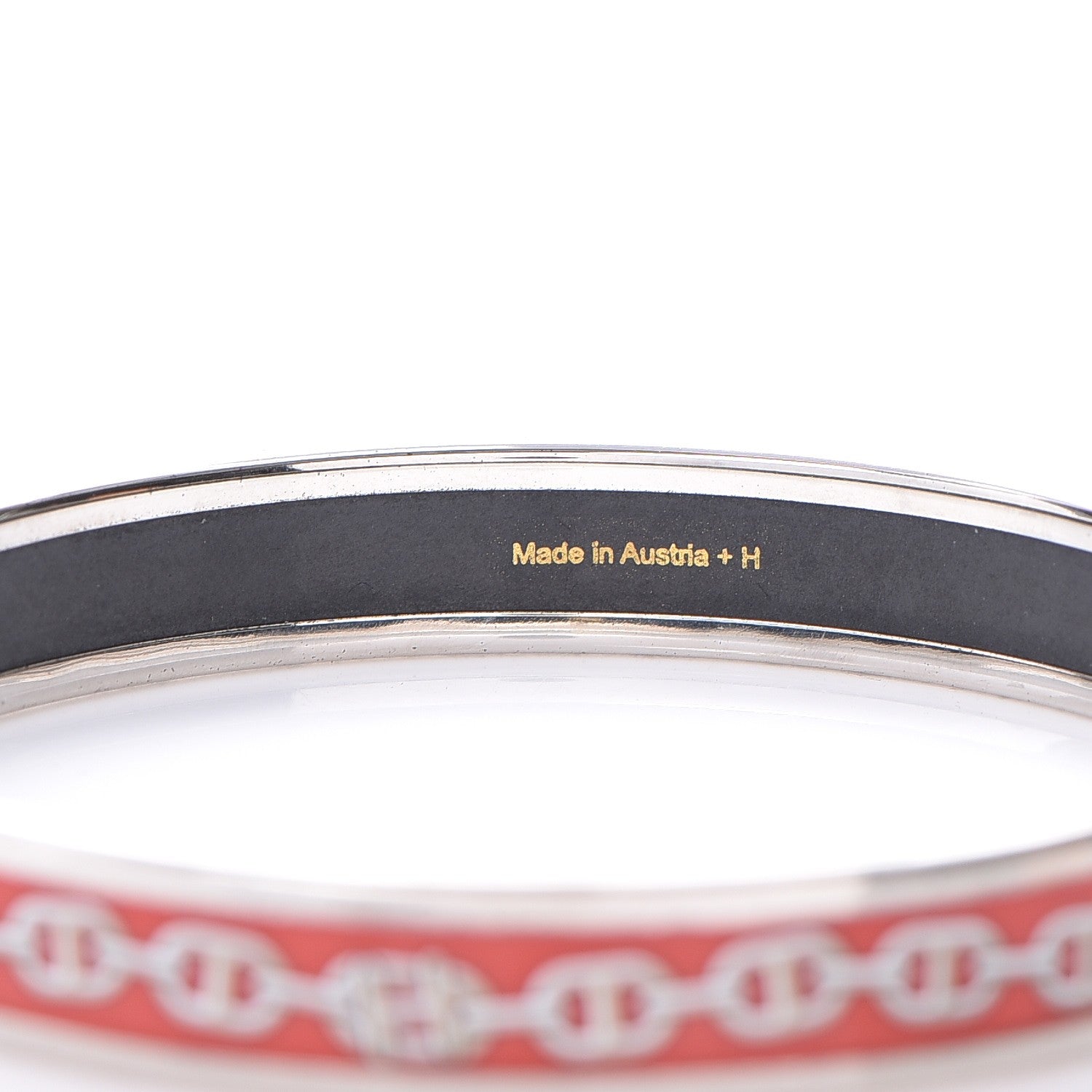 Hermes Enamel Printed Narrow Chaine d'Ancre Bracelet 65 5 of 6