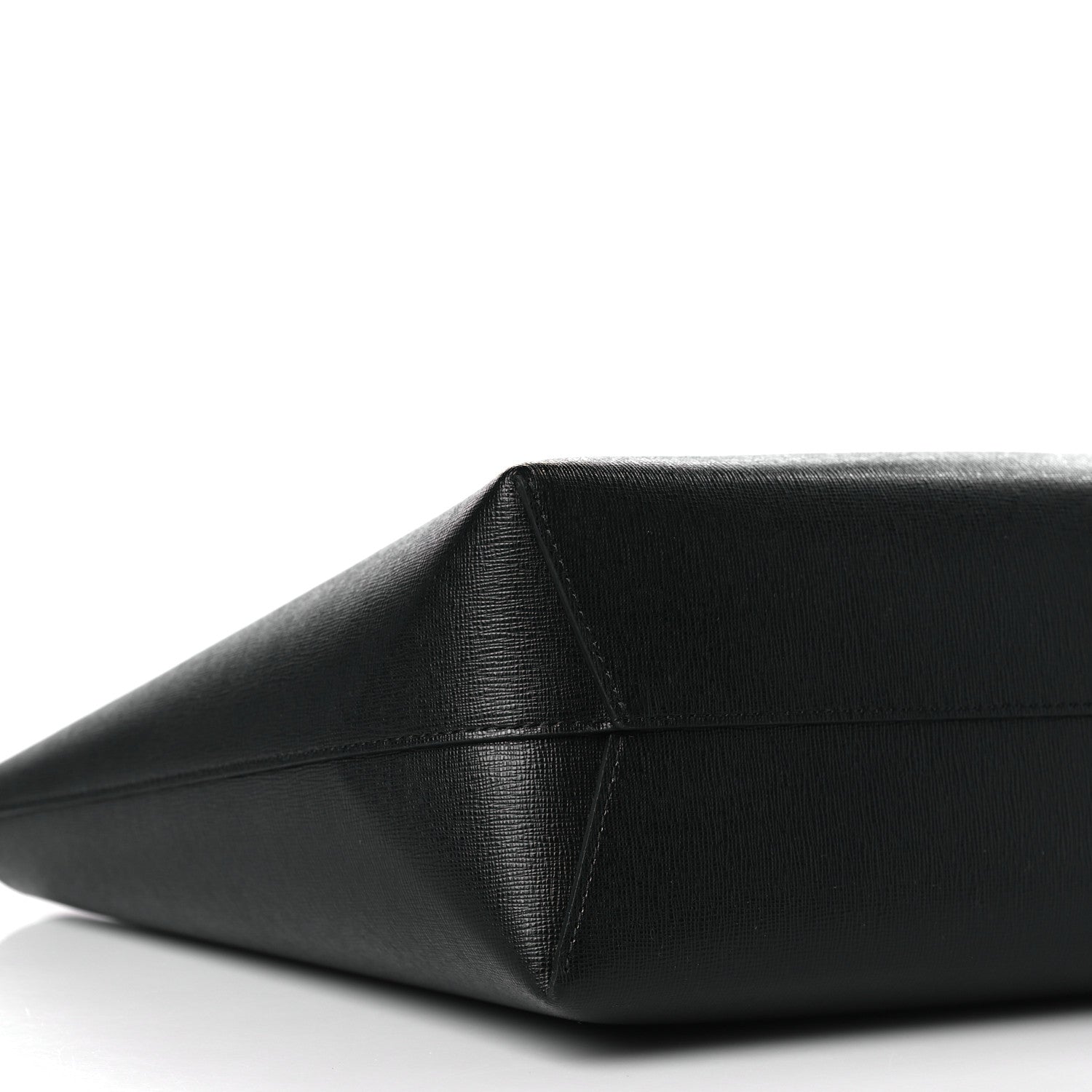 Mansur Gavriel Saffiano Large Shopping Tote Black Flamma 8 of 9