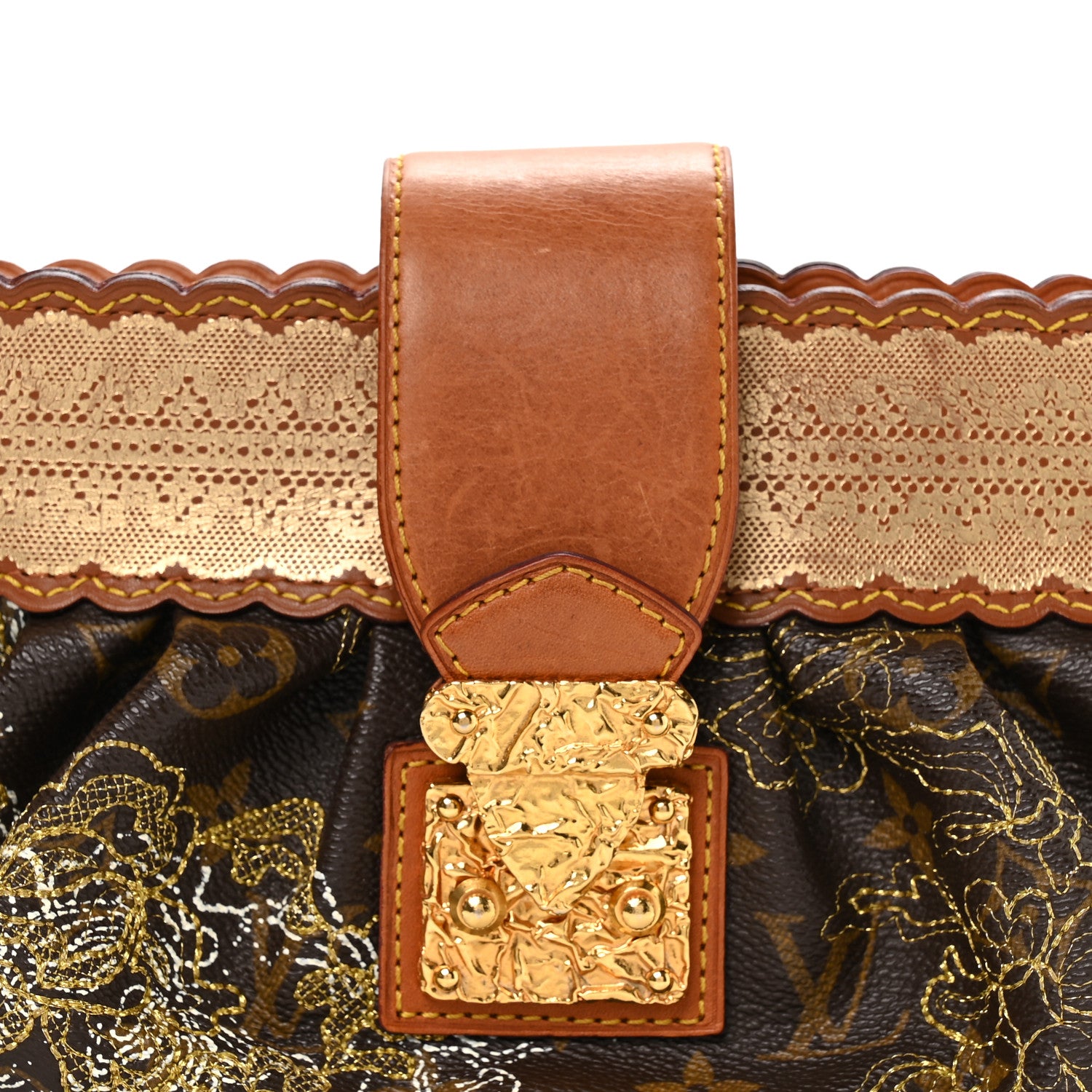 Louis Vuitton Monogram Dentelle Kirsten Gold 7 of 9