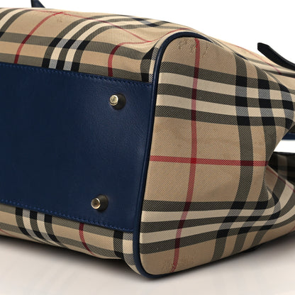 Burberry House Check Small Canterbury Tote Navy 10 of 10