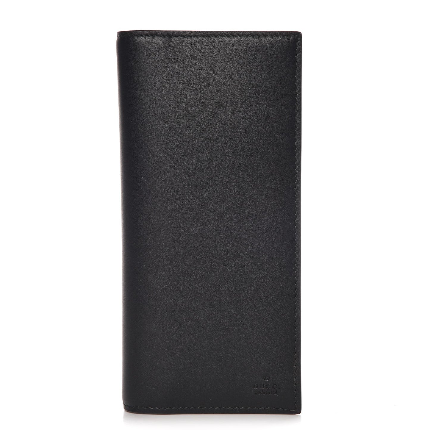 Calfskin Blooms Long Wallet Black