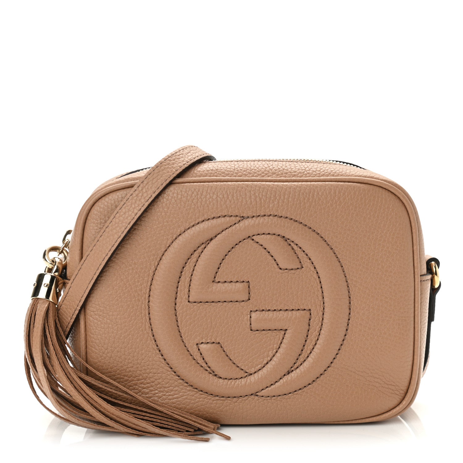 Gucci Pebbled Calfskin Small Soho Disco Bag Rose Beige 1 of 11