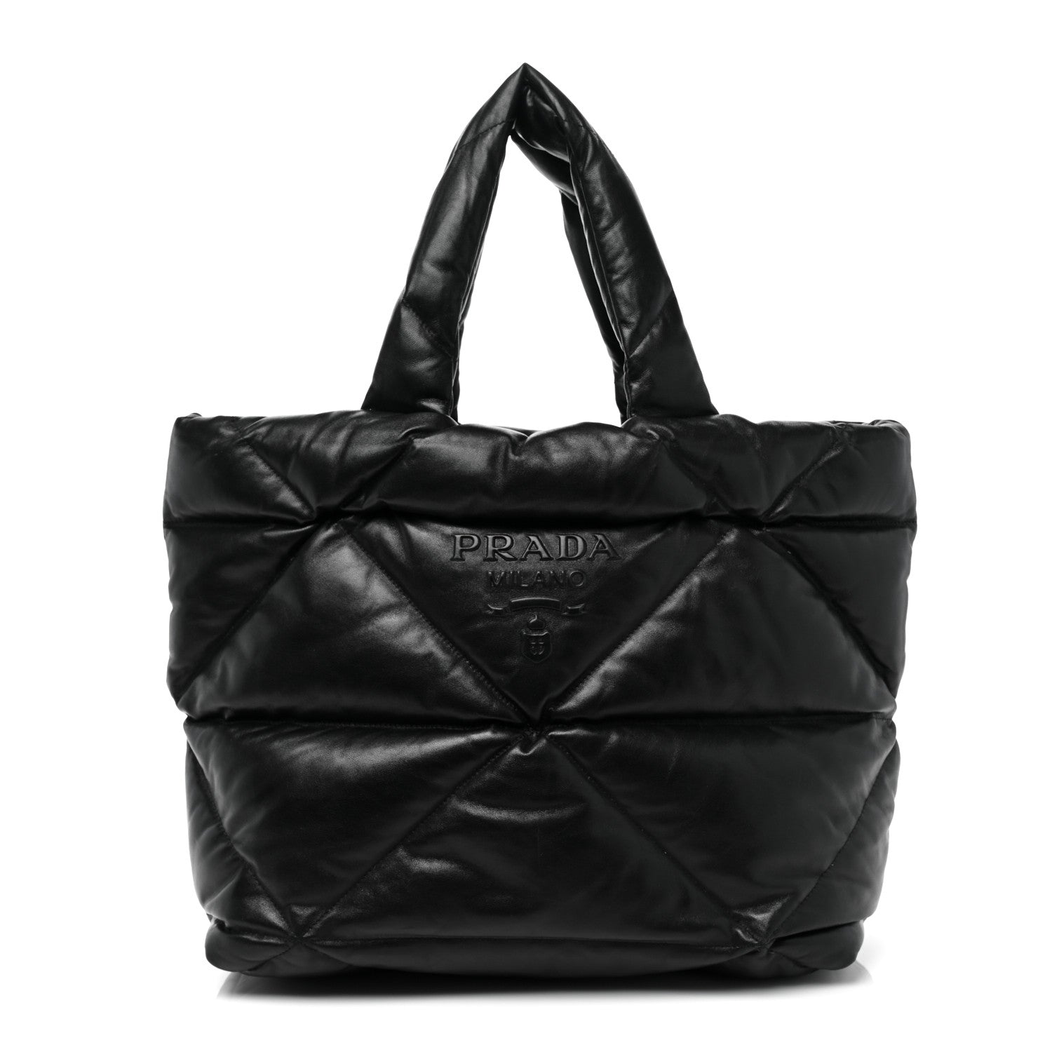 Prada Nappa Padded System Tote Bag Black 1 of 7