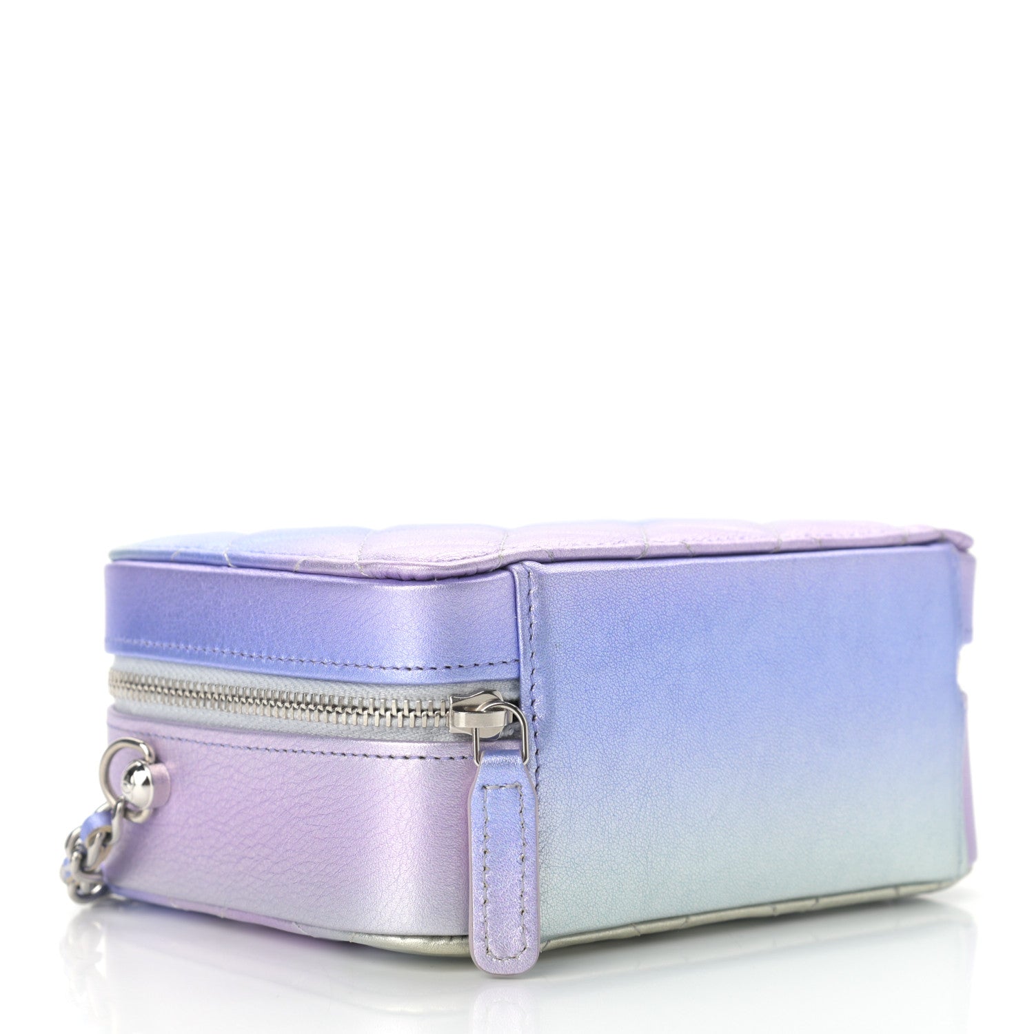 Chanel Metallic Gradient Calfskin Quilted Camera Case Blue Yellow Purple 4 of 10