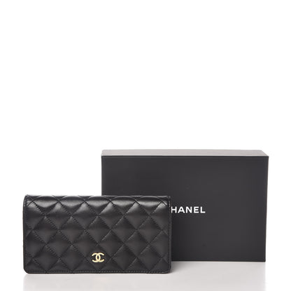 Chanel Lambskin Quilted Yen Wallet Black 9 of 9