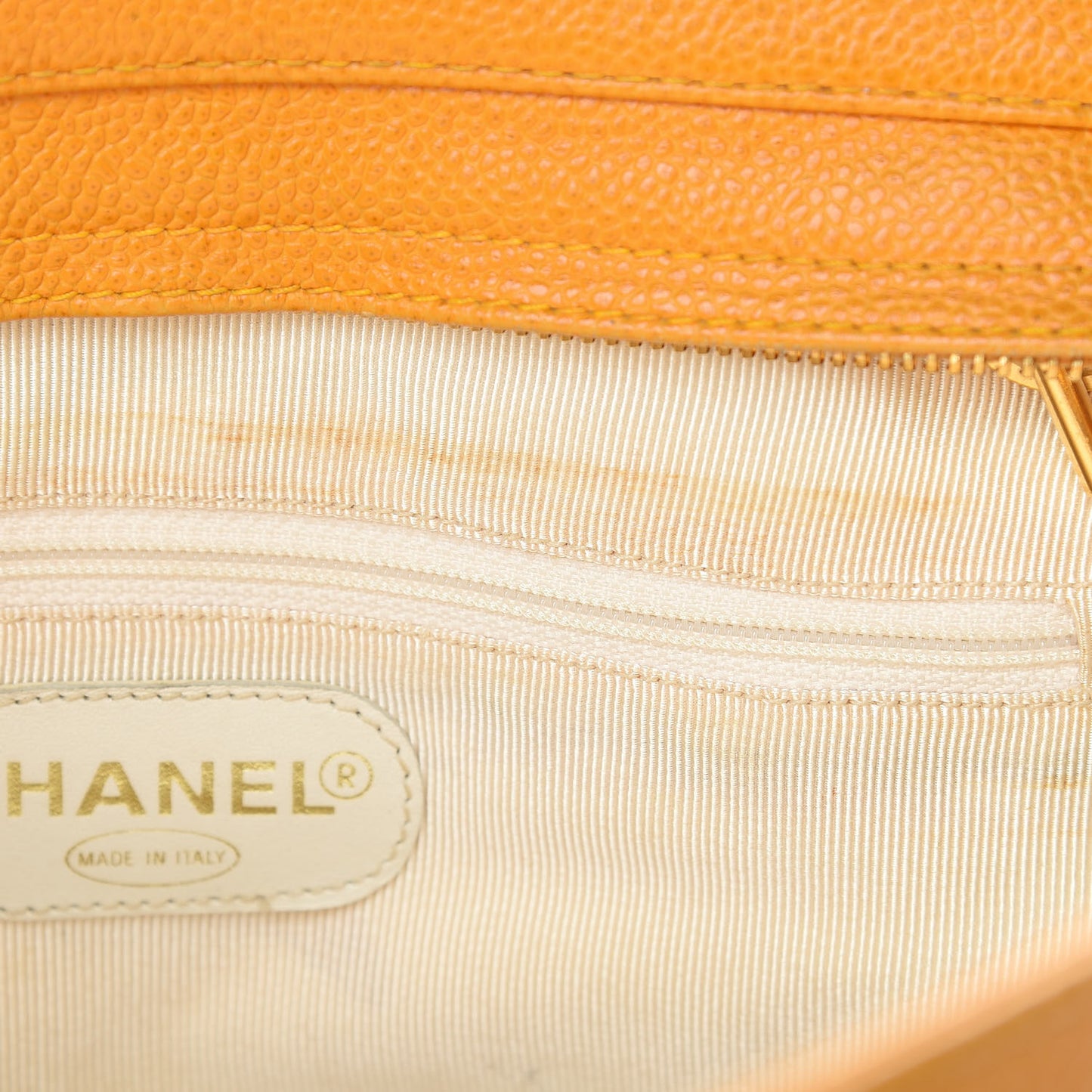 Caviar CC Shoulder Bag Yellow