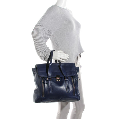3.1 Phillip Lim 3.1 Smooth Calfskin Large Pashli Satchel Ink 2 of 7