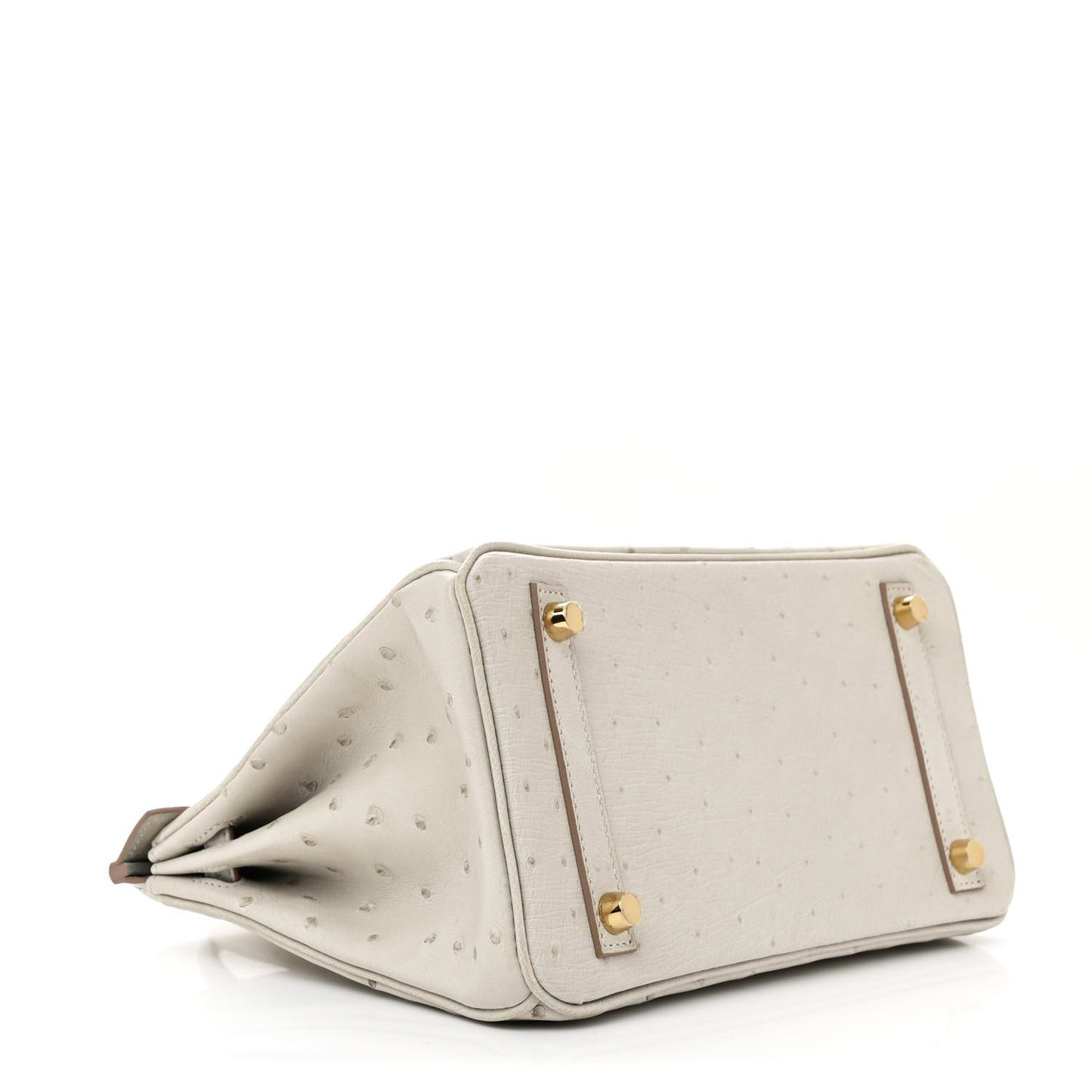 Ostrich Birkin 25 Gris Perle