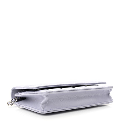 Chanel Caviar Quilted Wallet on Chain WOC Light Purple 4 of 12