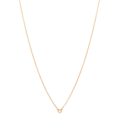 Tiffany 18K Rose Gold Diamond .05ct Elsa Peretti Diamonds by the Yard Pendant Necklace 1 of 4