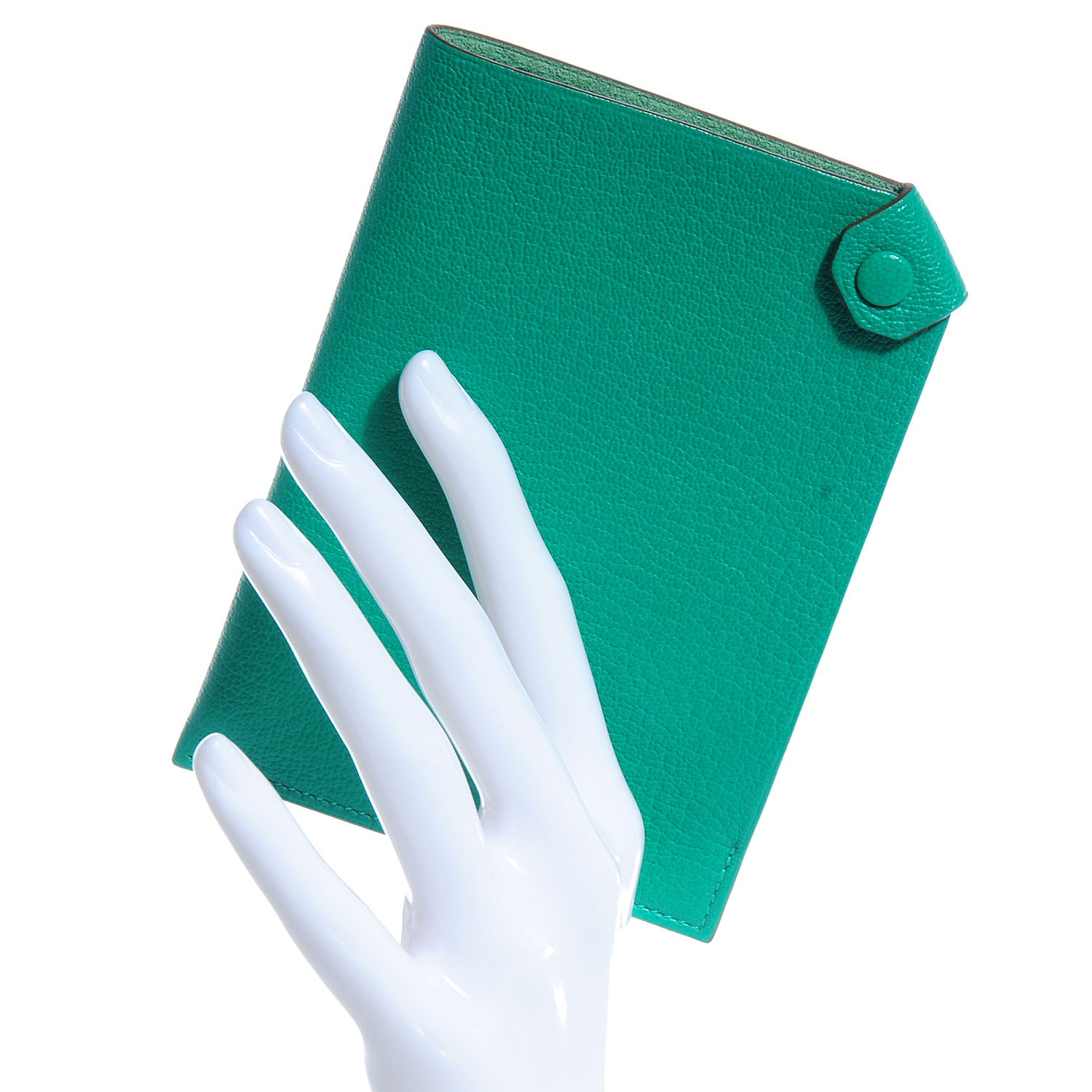 Hermes Chevre Mysore Tarmac PM Passport Holder Menthe 2 of 8