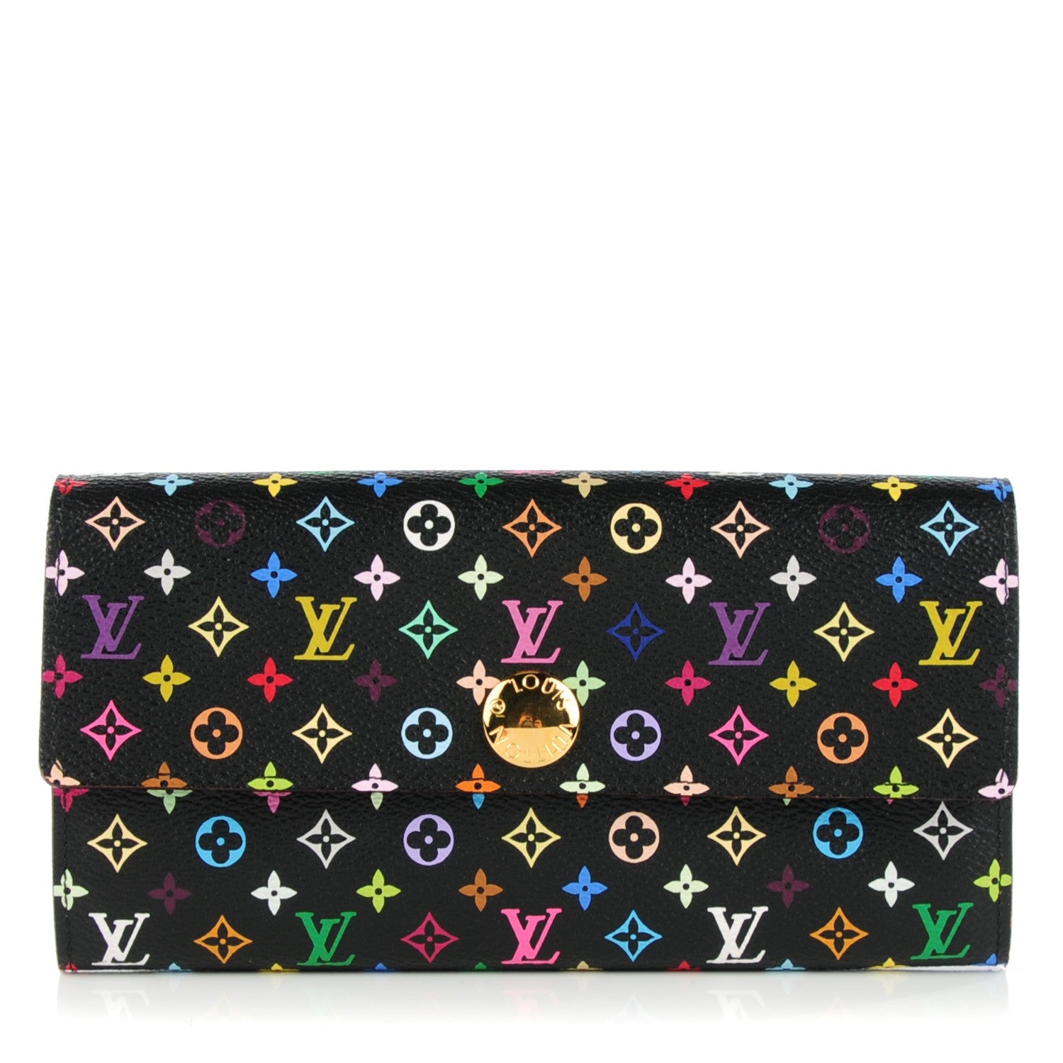 Louis Vuitton Monogram Multicolor Sarah Wallet Black Bleuet 1 of 11