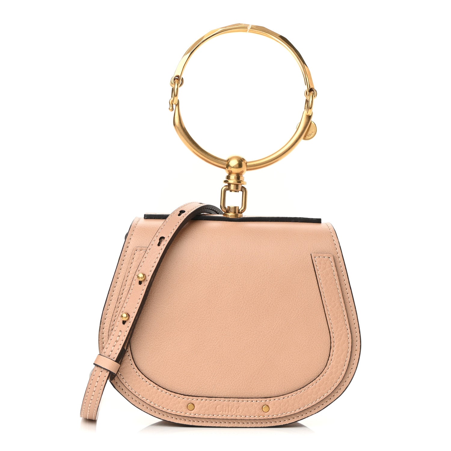 Chloe Calfskin Suede Small Nile Bracelet Bag Biscotti Beige 1 of 9