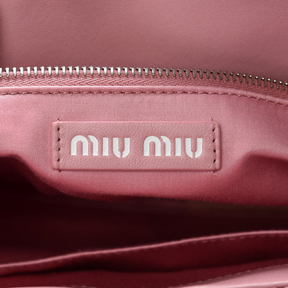 Miu Miu Nappa Matelasse Wicker Basket Bag Rosa Miele 6 of 11