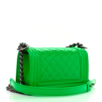 Chanel Patent Quilted Small Boy Flap Green 3 of 11