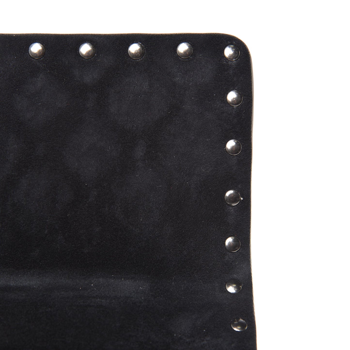 Craquele Nappa Crystal Embellished Medium Rockstud Spike Shoulder Bag Black