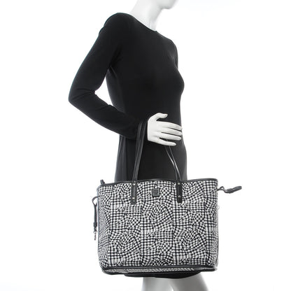 MCM Visetos Medium Reversible Shopper Tote Black 3 of 27