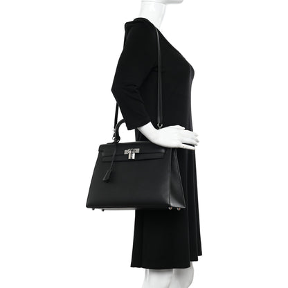 Hermes Epsom Kelly Sellier 32 Black 2 of 11