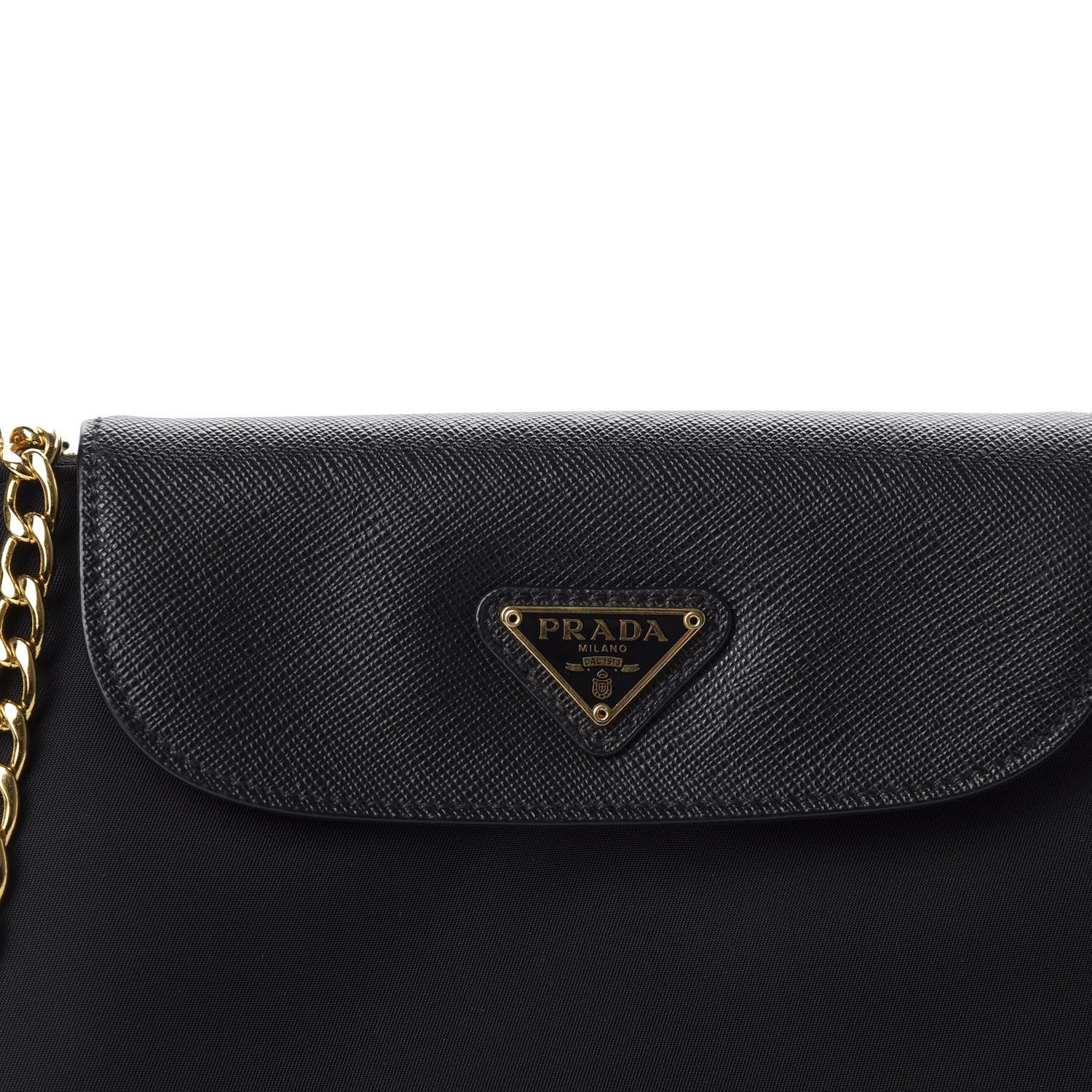 Prada Tessuto Nylon Saffiano Crossbody Bag Black 9 of 9