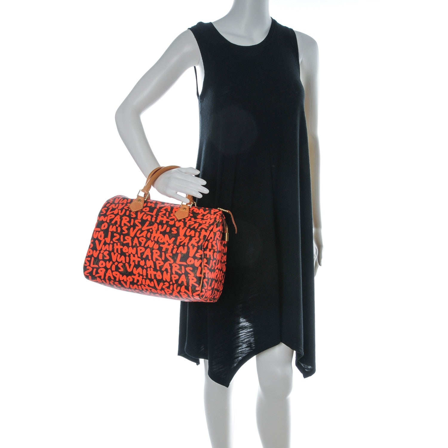 Louis Vuitton Monogram Graffiti Speedy 30 Orange 2 of 7