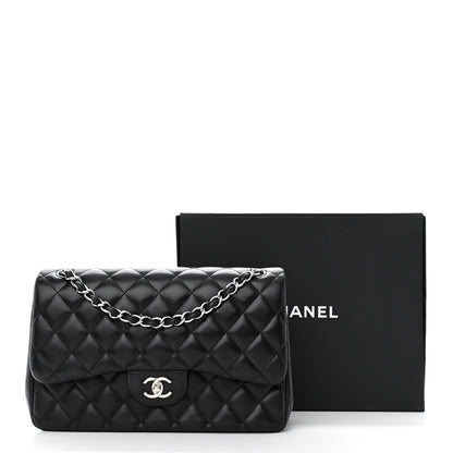 Chanel Lambskin Quilted Jumbo Double Flap Black 11 of 11