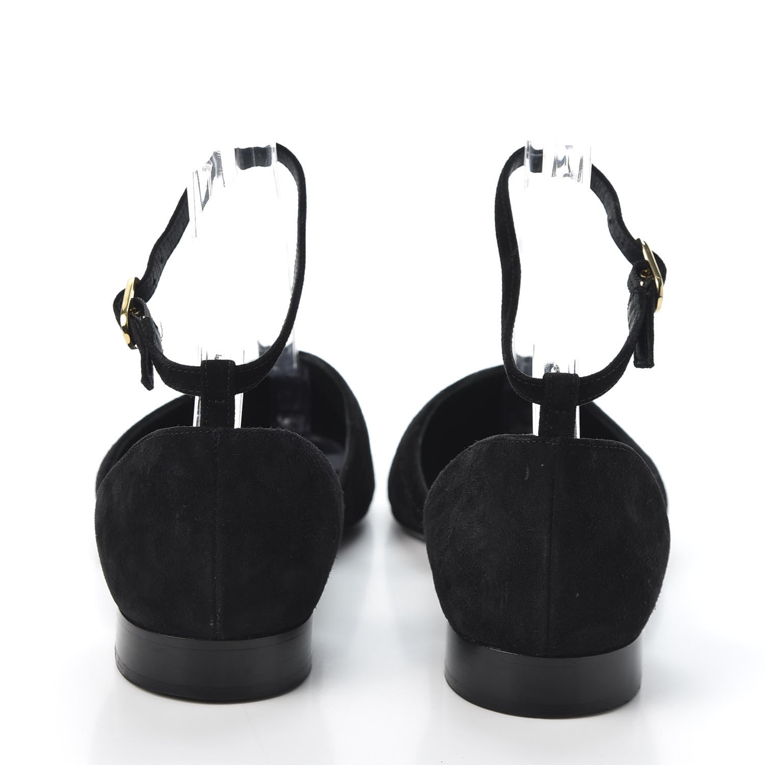 Chanel Suede Grosgrain Cap Toe CC Slingback Sandals 37 Black 6 of 11