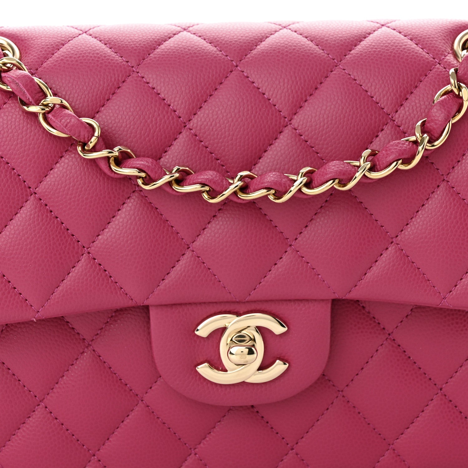 Chanel Caviar Quilted Small Double Flap Dark Pink 8 of 10